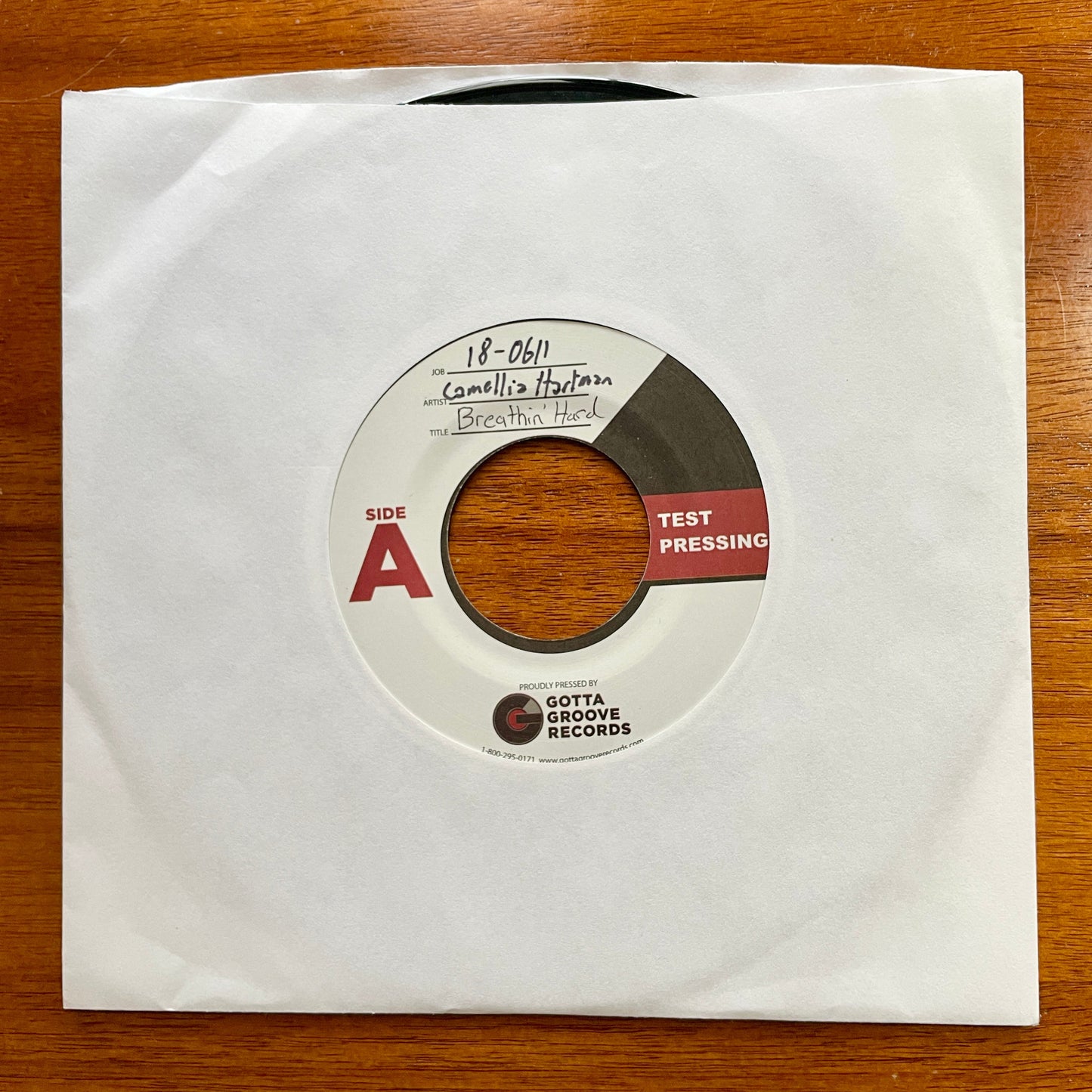 Camellia Hartman "Breathin' Hard (Over You)" [Vinyl Test Pressing]